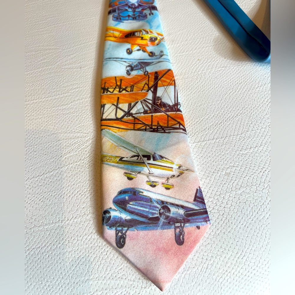 Novelty Airplane Theme Necktie